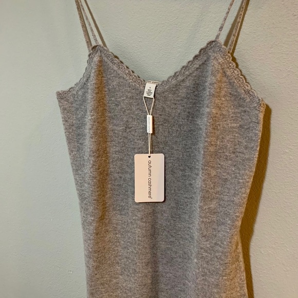 Autumn Cashmere Slip Dress in Grey. - Picture 3 of 6